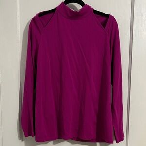 INC International Concepts Plus Fuchsia Long Sleeve Women's Top NWT